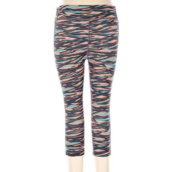 Under Armour Black and Orange Athletic Leggings - Picture 1 of 4